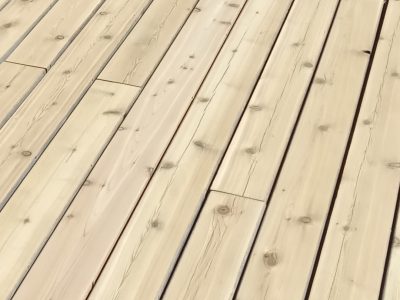 Deck - sanded. raw wood